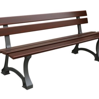 Banco Bretaña Pies de fundición dúctil, 1,80 Mts. Tablones madera tratada fungicida, insecticida