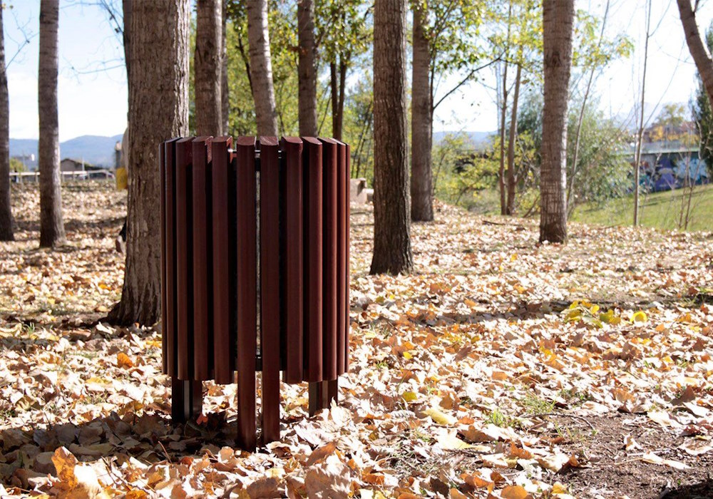 Papelera Salou circular con cubeta PA 641 - Imagen 2