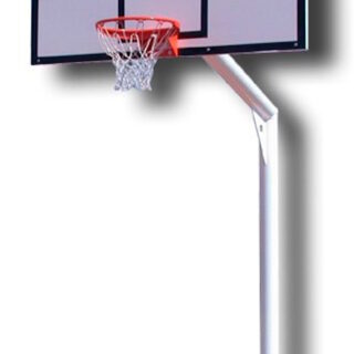 Juego de canasta de baloncesto Mod. Americano un solo poste 140 mm con anclaje y redes