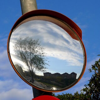 Espejo acrílico 80 mm soporte universal